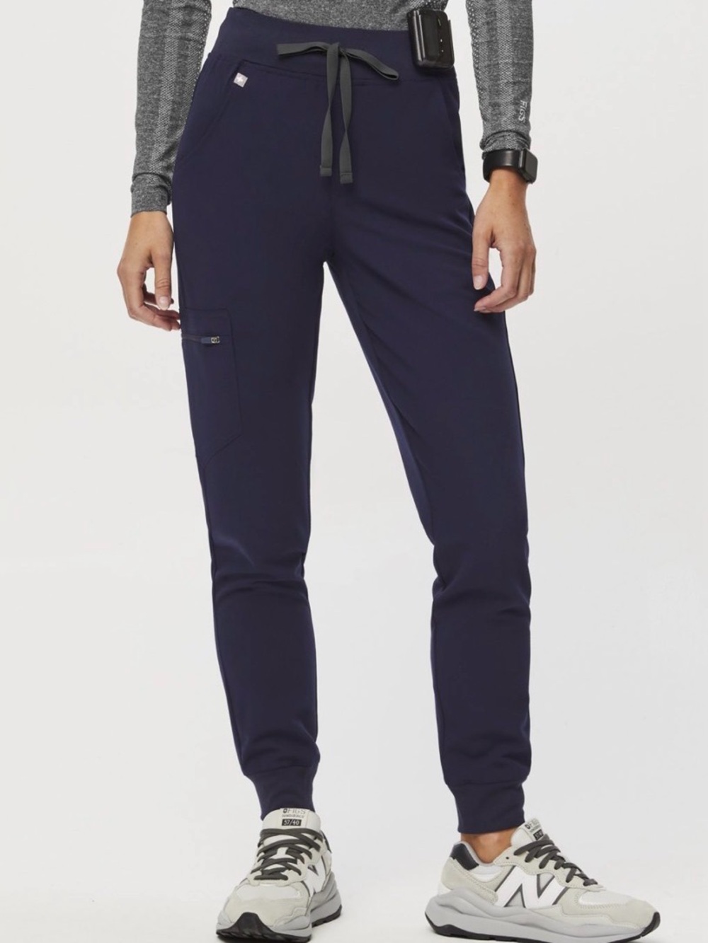 Figs High Waisted Zamora Jogger Scrub Pants - Navy - Size Small